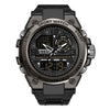 Multifunctional Waterproof Electronic Sports Watch Rubber Strap Metal Case Round Dial