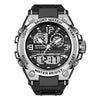 Multifunctional Waterproof Electronic Sports Watch Rubber Strap Metal Case Round Dial