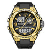 Multifunctional Waterproof Electronic Sports Watch Rubber Strap Metal Case Round Dial