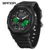 Multifunctional Waterproof Electronic Watch For Senior High School Students Abs Case Tpu Strap Acrylic Mirror Round Dial