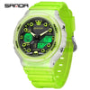 Multifunctional Waterproof Electronic Watch For Senior High School Students Abs Case Tpu Strap Acrylic Mirror Round Dial