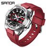 Multifunctional Waterproof Electronic Watch Round Dial Zinc Alloyabs Case Tpu Strap Chic Style For Students