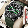 Multifunctional Waterproof Electronic Watch Round Dial Zinc Alloyabs Case Tpu Strap Chic Style For Students