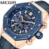 Multifunctional Waterproof Quartz Men's Watch With Rhombus Dial Leather And Solid Steel Strip Strap Alloy Case And Mineral Strengthened Mirror