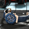 Multifunctional Waterproof Quartz Men's Watch With Rhombus Dial Leather And Solid Steel Strip Strap Alloy Case And Mineral Strengthened Mirror