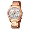 Multifunctional Waterproof Quartz Sports Watch For Men And Women Alloy Case Mineral Strengthened Glass Mirror Steel Belt And Real Belt Round Dial