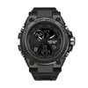 Multifunctional Waterproof Sports Watch Silicone Strap Metal Case Plastic Mirror Round Dial