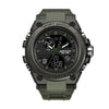Multifunctional Waterproof Sports Watch Silicone Strap Metal Case Plastic Mirror Round Dial