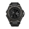 Multifunctional Waterproof Sports Watch Silicone Strap Metal Case Plastic Mirror Round Dial