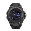 Multifunctional Waterproof Sports Watch Silicone Strap Metal Case Plastic Mirror Round Dial