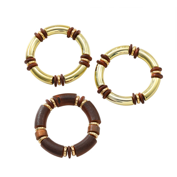 Multilayer Alloy Necklace And Bracelet Set For Women Fashion Style With Electroplating Geometric Design