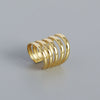 Multilayer Ear Clip For Women S925 Silver Geometric Electroplated Ear Accessories