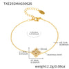 Multilayer Fourleaf Flower Flash Diamond Zircon Necklace Bracelet Set Of Decorations In Stainless Steel With 18K Gold Electroplating For Women