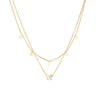 Multilayer Geometric Butterfly Titanium Steel Necklace With Electroplating For Unisex Elegant Light Luxury Niche Design