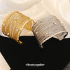 Multilayer Hollow Winding Alloy Bracelet With Highend And Geometric Style Electroplated For Women