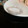 Multilayer Irregular Open Bracelet Set With Diamonds And Imitation Pearls Light Luxury Jewelry