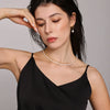 Multilayer Pearl Chain Clavicle Necklace Light Luxury Jewelry With Geometric Shape Freshwater Pearls And Stainless Steel 18K True Gold Plated Electroplating