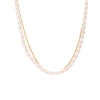 Multilayer Pearl Chain Clavicle Necklace Light Luxury Jewelry With Geometric Shape Freshwater Pearls And Stainless Steel 18K True Gold Plated Electroplating