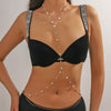 Multilayer Rhinestone Pearl Body Chain