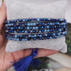 Multilayer Round Handmade Beaded Bracelet With Tassel Glass Glaze Geometric Personality Style Unisex
