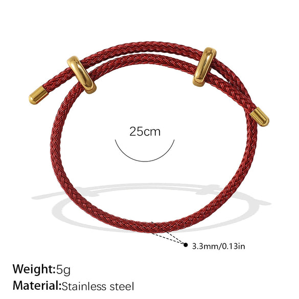 Multipendant Bracelet 316L Stainless Steel 18K Gold Plated Fashion Style