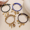 Multipendant Bracelet 316L Stainless Steel 18K Gold Plated Fashion Style