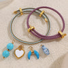 Multipendant Bracelet 316L Stainless Steel 18K Gold Plated Fashion Style