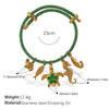 Multipendant Bracelet 316L Stainless Steel 18K Gold Plated Fashion Style