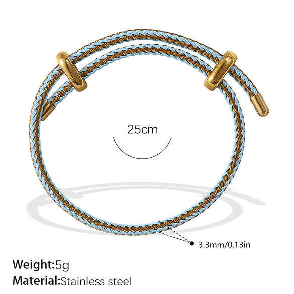 Multipendant Bracelet 316L Stainless Steel 18K Gold Plated Fashion Style