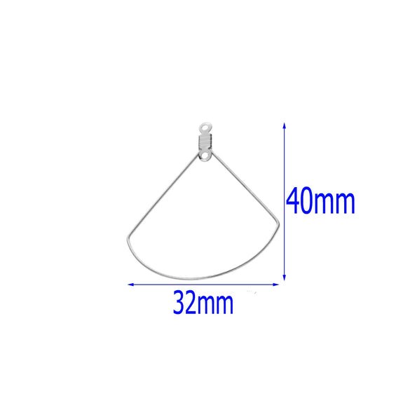 Multishape Stainless Steel Beaded Hanging Earrings Accessories With Electroplating Treatment