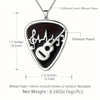 Musical Note Guitar Ushape Stainless Steel And Titanium Steel Polishing Jewelry Pendant Necklace