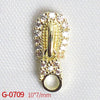 Nail Art Jewelry Metal Zircon Simple Style Flower Pattern Leaves Rabbit Pendant