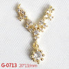 Nail Art Jewelry Metal Zircon Simple Style Flower Pattern Leaves Rabbit Pendant