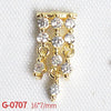 Nail Art Jewelry Metal Zircon Simple Style Flower Pattern Leaves Rabbit Pendant
