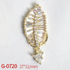 Nail Art Jewelry Metal Zircon Simple Style Flower Pattern Leaves Rabbit Pendant