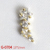 Nail Art Jewelry Metal Zircon Simple Style Flower Pattern Leaves Rabbit Pendant