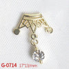 Nail Art Jewelry Metal Zircon Simple Style Flower Pattern Leaves Rabbit Pendant
