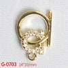 Nail Art Jewelry Metal Zircon Simple Style Flower Pattern Leaves Rabbit Pendant