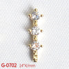 Nail Art Jewelry Metal Zircon Simple Style Flower Pattern Leaves Rabbit Pendant