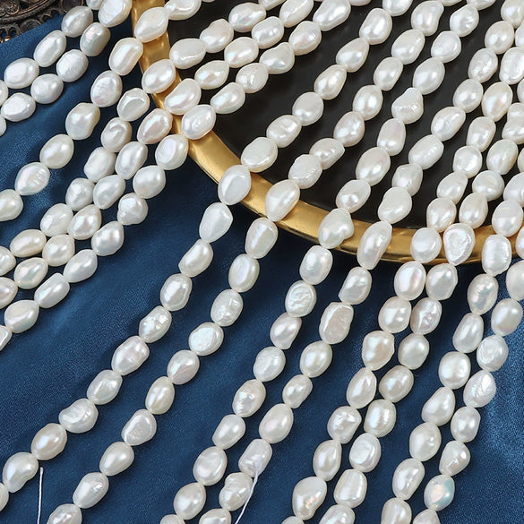 Naked Freshwater Pearl Specialshaped Doublesided Light Straight Hole