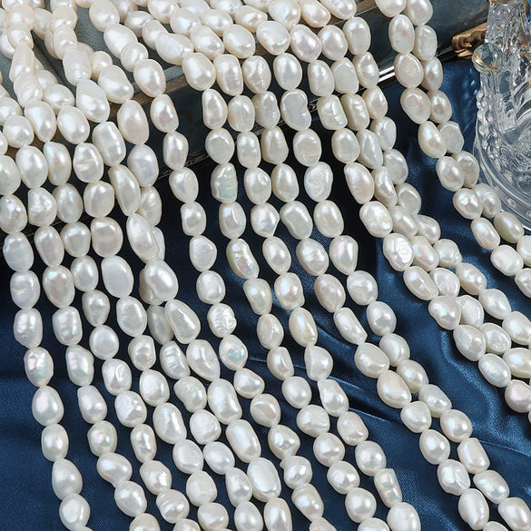 Naked Freshwater Pearl Specialshaped Doublesided Light Straight Hole