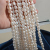 Naked Freshwater Pearls Light Baroque Style Straight Hole