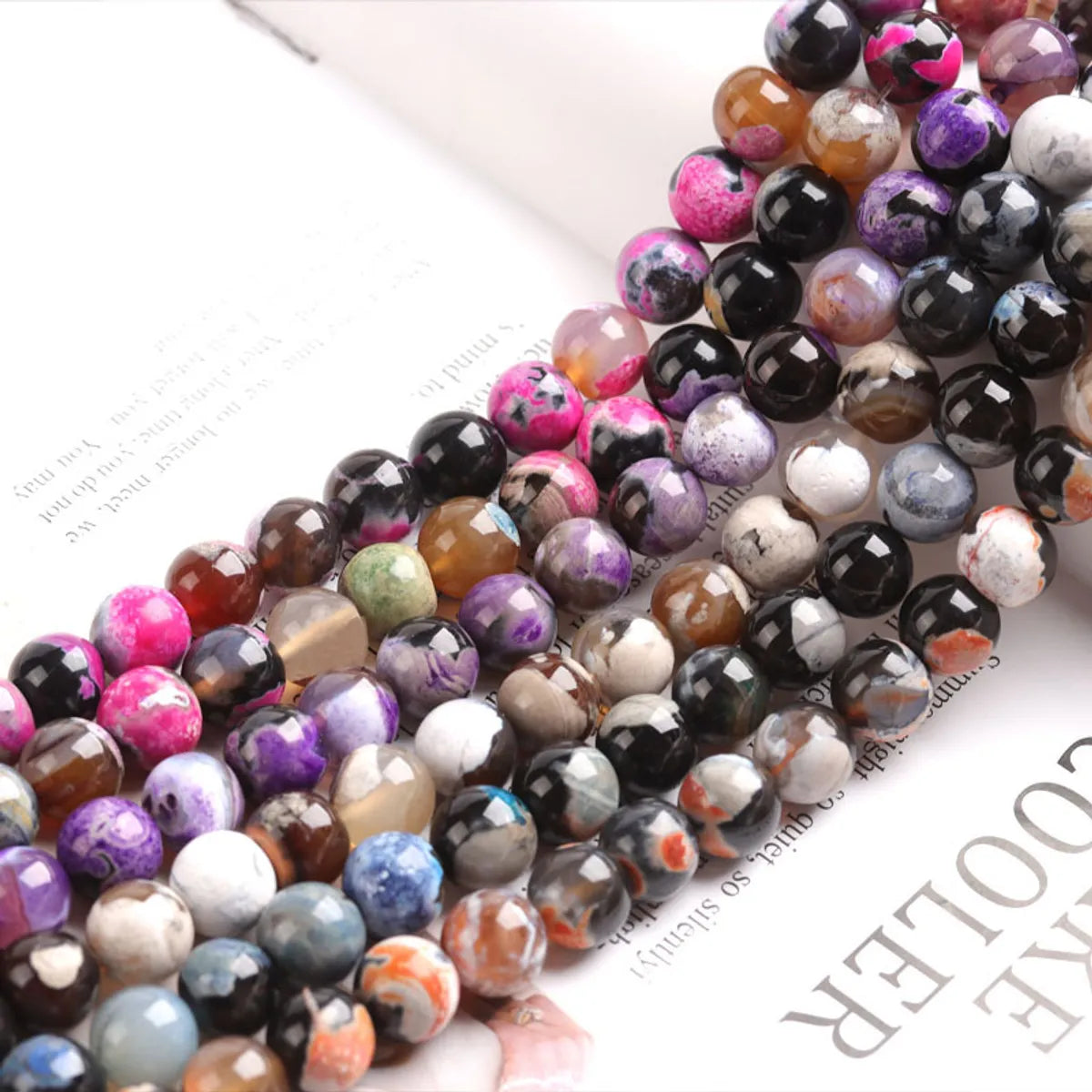 Diameter 10mm Diameter 6 Mm Diameter 8mm Hole 1~1.9mm Agate Round Beads