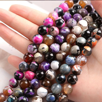 Diameter 10mm Diameter 6 Mm Diameter 8mm Hole 1~1.9mm Agate Round Beads