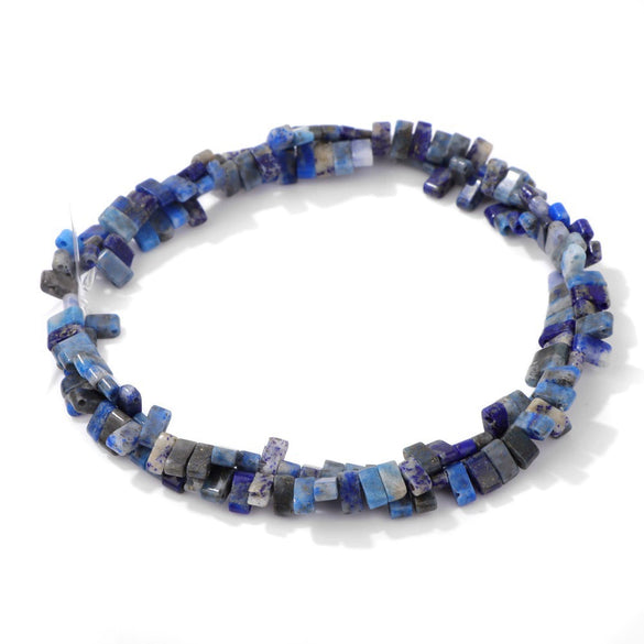 Natural Agate Rectangular Double Hole Beads Diy Handmade Beaded Bracelet Ring Decoration Accessories