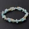 Natural Agate Rectangular Double Hole Beads Diy Handmade Beaded Bracelet Ring Decoration Accessories