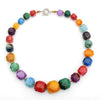Natural Agate Rhombus Pendant Necklace With Stone Chain Medieval Style Creative Jewelry