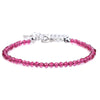 Natural Amethyst Crystal Beaded Women’s Bracelet With Geometric Design Single Strand Bracelet