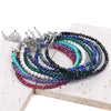 Natural Amethyst Crystal Beaded Women’s Bracelet With Geometric Design Single Strand Bracelet
