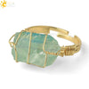 Natural Amethyst Crystal Gold Plated Geometric Open Ring Minimalist Adjustable Statement Jewelry For Women And Unisex Wear